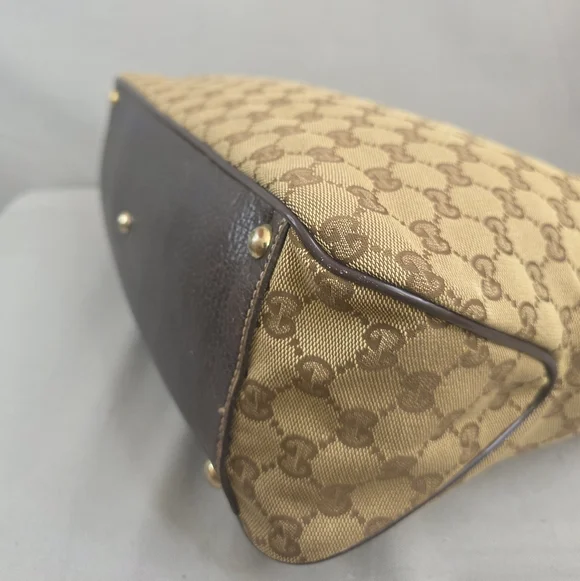 ✨️GUCCI GG Canvas Web Sherry Line Tote Bag - Picture 12 of 16